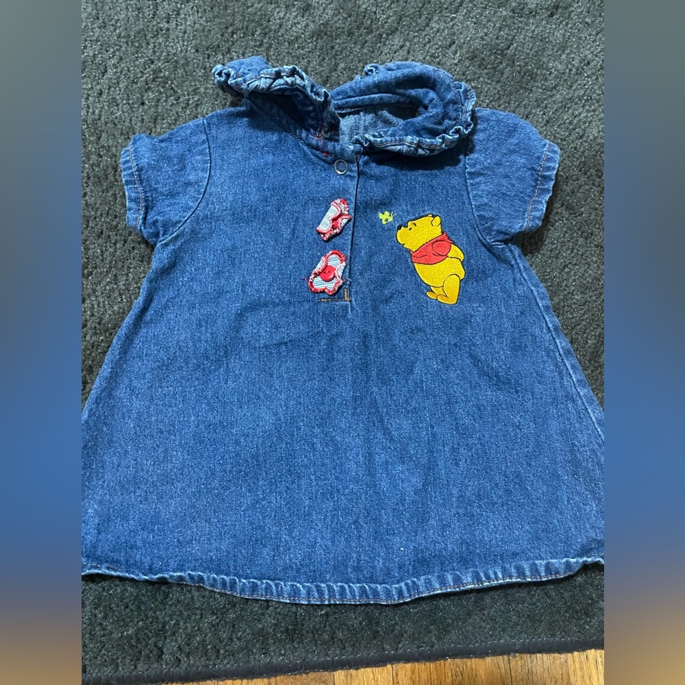 Vintage Pooh denim dress 12m